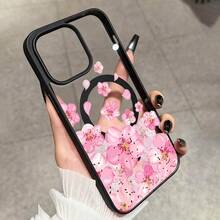 [Envio 24h de DE/FR/ES] Capa para Telemóvel Apple 11-17 23 24 25 Ultra Galaxy: Capa Magnética com Carregamento Sem Fios e Pétalas de Flor de Cerejeira Rosa em Queda para Galaxy S26 Ultra S25 Plus S23 S24 FE S25 S26 Ultra A06 A07 A15 A16 A26 A35 A36 A54 com Acabamento Mate - 1 unidade - Ver 3