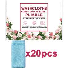 Makeup Remover Cloths, Cleansing, Reusable, Soft & Washable Coral Fleece Microfiber Washcloths/Towel For Face, Eye, Lips, Pack Of 4/6/20, 10 X 10 Inch - Multicolor - View 14