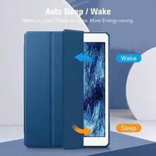 Funda para tableta smart autoapagado slim magnética híbrida - Azul - Ver 4