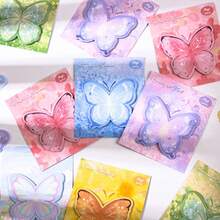 1 pièce Notes adhésives en forme de papillon - Couleur aléatoire - Convient pour les mémos de bureau quotidiens, la prise de notes, les notes adhésives, le papier mémo détachable, les notes mémo portables - Notes adhésives papillon (30 feuilles par paquet) - Taille Unique - Voir 7