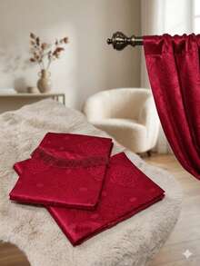 Casaisla Home Collection Curtains - Burgundy - View 3