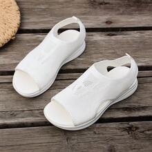Women's 2026 Summer New Hollow Design Breathable Thick Sole Roman Casual Fairy Style Ins Sports Sandals - White - View 8