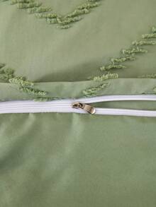 1件綠色條紋簇絨裝飾抱枕套（不含填充物），現代風居家沙發靠墊套，適用於客廳、臥室、汽車、日常使用，床上沙發裝飾枕套 [不含枕芯] - 綠色 - 查看 6