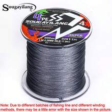 SOUGAYILANG Dây câu bện PE 4 sợi chất lượng cao - Độ bền cao, chống mài mòn, bền bỉ - Có các chiều dài 120 yard, 360 yard và 600 yard. - Xám - Xem 29