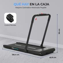 SereneLife Caminadora Plegable y Portátil, Conexión Bluetooth, Caminadora para Ejercicio en Hogar y Oficina - SLFOLD20 - Ver 3