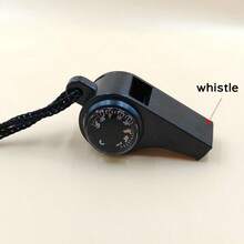 1pc 3-In-1 Emergency Survival Whistle With Compass And Thermometer - Perfect For Camping, Hiking, Outdoor Adventures, Referees And Cheerleaders, Rope Emergency Whistle, Plastic Whistle, Produces Clear And Loud Sound, Very Suitable For Teachers, Lifeguards, Outdoor Fishing, Camping, Hiking, Hunting, Rescue, Party Gifts, Referees And Official Use In Football And Basketball Games - Multicolor - View 5