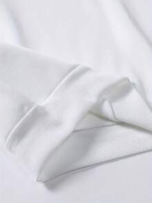 Men's Casual Hoodie,Unique Floral Print - Soft Fiber,Machine Washable,Loose Design,Suitable For Outdoor Wear In Spring And Autumn,Printed Hoodie - White - View 4