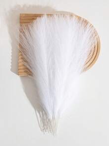 10/15/300pcs Elegant Artificial Reed Grass, Soft Feather-Like Artificial Flowers, Suitable For Home And Outdoor Decor, Weddings, Holidays, No Container Needed, Best For Autumn - White - View 4