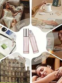 10ml Rose Gold Roller Bottle - Travel Size - Refillable Stainless Steel Roller Ball Perfume Bottle, Transparent Cosmetic Essential Oil Perfume Bottle, Exquisite And Compact, Portable And Comfortable, Refillable And Reusable, Travel Accessory, Rose Gold Color - Rose Gold - View 4