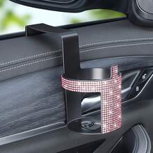 Shiny Crystal Car Cup Holder Hook, Car Beverage Bottle Holder, Car Seat Back Beverage Rack Storage Organizer, Car Interior Decoration Accessory, Crystal Multi-Function Cup Holder, For Car Storage, Suitable For Men And Women Universal Car Accessory - Multicolor - View 6