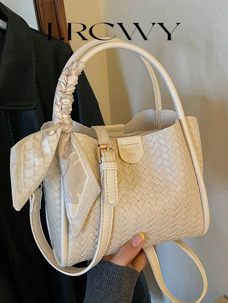 Women's Fashion Minimalist Business Commute White Handbag, Crossbody Shoulder Bag - White - View 1