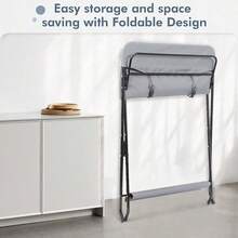 Folding Table With Storage Organizer - Gray - View 6