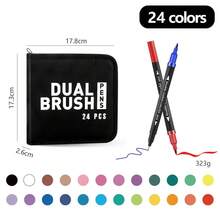 120/72/60/36/24 Colors Dual-Tip Markers - Colorful Watercolor Pens Art Pens Fine Line Calligraphy Pens - Adult Coloring Painting Doodle Art Markers - Premium CD Packaging - Sets - View 10