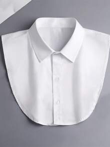 1pc Women's Fashion Solid Color Casual Shawl Collar Fake Collar Daily Accessory - White - View 1