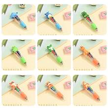 12 Colors 4-In-1 Animal Theme Multi-Color Ballpoint Pen, Suitable For Office, Hobbyists, School Souvenirs, Perfect Party Gift, Office Supplies, Animal Theme Accessories, Fun Stationery, Writing Tools, Christmas Gift - Sets - View 6