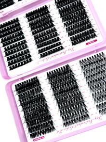 Large Capacity Eyelash Book, Fluffy Cluster Lashes 30D-2000D, Thickened & Lengthened 10-18mm, Voluminous Cluster Eyelash Extensions 780pcs, Fine Single Lashes D Curl, Waterproof, Soft False Eyelashes For DIY Home Use - D - 查看 7