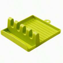 Plastic Kitchen Utensil Storage Rack With Drip Tray, Heat-Resistant Utensil Holder, Suitable For Spoons, Forks, Tongs And Ladles, Multi-Function Kitchen Tool Organizer, 1pc - Multicolor - View 13