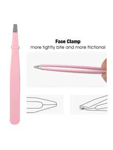 Tweezers Set - Professional Stainless Steel Tweezers - Precision Tweezers, Suitable For Eyelash Extensions, Eyebrows, And Treating Facial Blackheads. - Pink - View 8