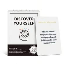 1pc Discover Yourself & Find Yourself Game Cards, Intelligence Enhancement, Thinking Logic Training Gift, Suitable For Birthday Gift, Holiday Gift - Multicolor - View 8