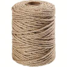 4mm_50m Jute Rope, 164ft Large Roll Natural Jute Rope, Heavy Duty Thickened Hemp Rope, Suitable For DIY Crafts, Gardening Binding, First Day Of School - Multicolor - View 5