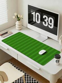1pc World Cup Theme Green Football Turf, Football Field Large Game Mouse Pad, Office, School, Home Simple Multi-Functional Desk Pad, Waterproof, Anti-Slip, Dirt-Resistant, Extra Large Gaming Office Desk Pad, Computer Keyboard Pad, Desk Pad, Solid Color, Dormitory Desktop Pad, Dirt-Resistant And Easy To Clean - Rectangle - View 7