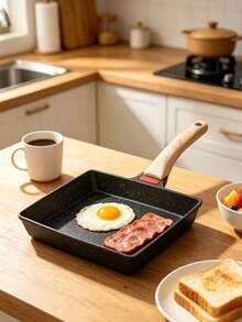 Non-Stick Japanese Egg Omelette Pan, Rectangular Shape, Suitable For Cooking Egg Omelets, Egg Rolls, And Egg Pancakes. It Is Suitable For Use On Gas Stoves And Is A Must-Have Cooking Utensil For The Kitchen - View 6