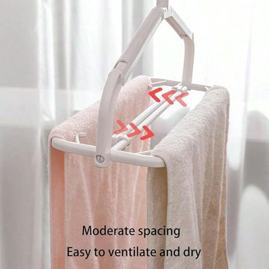 Retractable Folding Clothes Drying Rack Space-Saving Expandable Laundry Stand For Living Room Bedroom Wardrobe Storage Portable Hanger Organizer Compact Multifunctional Garment Holder Display Stand - Multicolor - View 1