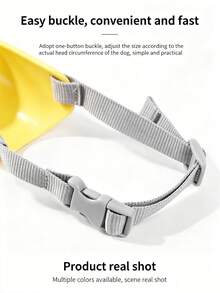 Soft Silicone Duck-Billed Dog Muzzle With Adjustable Strap, Anti-Bite, Suitable For 1.5–12.5kg Dogs, Fits Chihuahua, Teddy Poodle, Golden Retriever, Labrador Retriever, Etc. (Yellow) - Multicolor - View 8