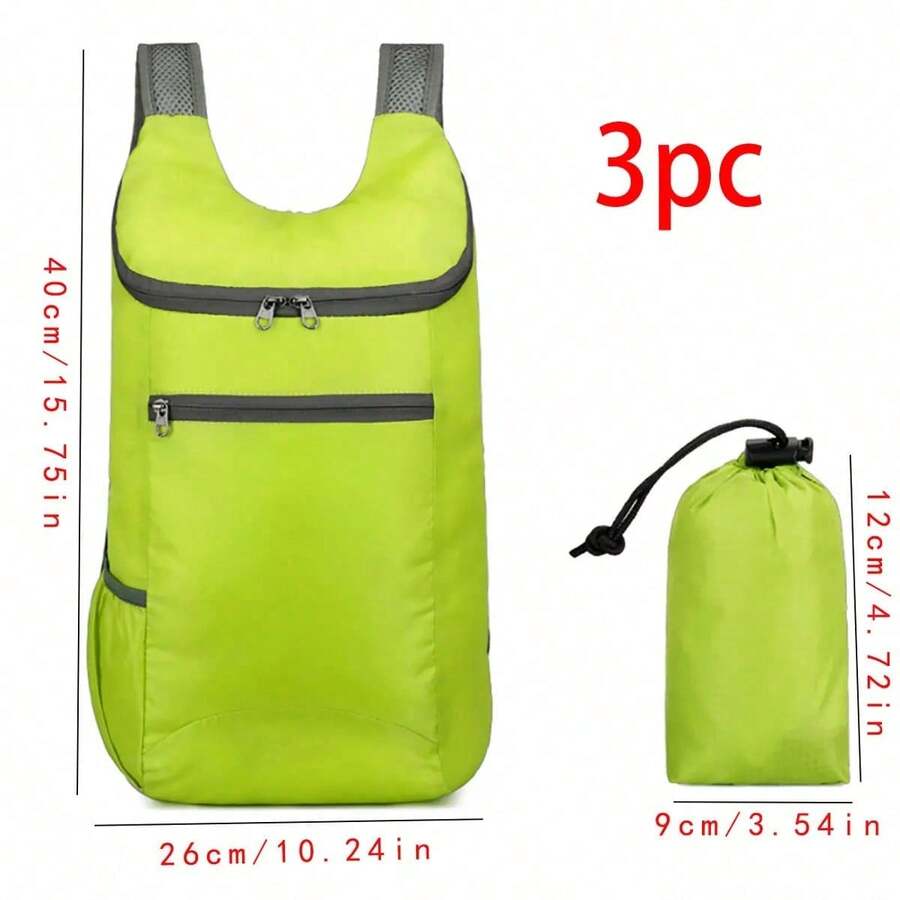 Weekend Travel Bag, Lightweight Foldable Backpack, Waterproof, Tear-Resistant, Large Capacity Travel Business Backpack, Sports, 1. G0UW - Brown - View 1