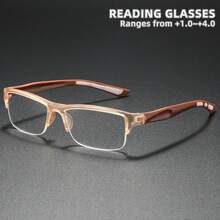 Rivsar Reading Glasses, New Cat Eye Half-Frame Bifocal Glasses With Flexible Spring Temples, High-Definition Lens For Long-Term Wear Without Dizziness, Suitable For Reading/Sewing/Business/Office/Elegant/Daily Use, Lightweight Round Frame, Anti-Slip For Sports, Comfortable For Computer, Phone, And Book Reading, Prevent Eye Fatigue, Portable Design Fits Various Face Shapes, Great Gift For Holidays, Parents, Halloween, Valentine's Day, Christmas - 香檳色 - 查看 1