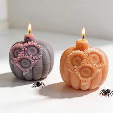 2026 Happy Halloween Decor Sunflower Pumpkin Silicone Mold Flower Pumpkin Soy Wax Candle Mold Resin Plaster Silicone Mould - SZ866 - View 6