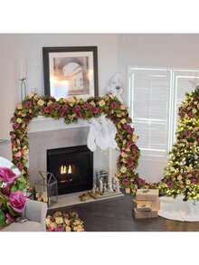 1/3/60pcs Artificial Flower Vine - Plastic Faux Floral Garland, Suitable For Home Desktop, Valentine's Day, Wedding, Party, Wall Hanging, DIY Handmade Holiday Decoration, Romantic Decor, Birthday, Graduation Gift - Purple - View 7
