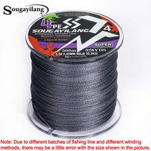 SOUGAYILANG Dây câu bện PE 4 sợi chất lượng cao - Độ bền cao, chống mài mòn, bền bỉ - Có các chiều dài 120 yard, 360 yard và 600 yard. - Xám - Xem 17