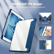 Funda para tableta smart autoapagado slim magnética híbrida - Azul - Ver 7