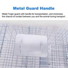 Collapsible, Animal-Friendly Trap With Carrying Handle, Large, Animal-Friendly Rat Trap, Live Trap For Mice, Rodent Pest Control, Bait, For Squirrels, Rabbits, Cats And Small Animals - Animal Cage Trap - View 6