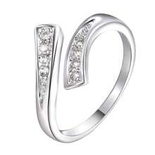 1pc Women's Fashion Open Ring, Infinity + Endless Loop + Cubic Zirconia + Shiny + Minimalist + Versatile + Fashionable, 1.6g+ Cubic Zirconia, Suitable For Party, Thanksgiving, Christmas, Hypoallergenic Ring - Multicolor - View 3