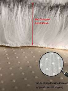 1 Peça Tapete Decorativo em Formato de Nuvem Irregular Preto e Branco para Sala de Estar, Tapete Pequeno Fofo Lavável em Máquina, Usado para Tapete de Quarto, Tapete de Sala de Estar, Sala de Jogos, Decoração de Quarto de Luxo, Tapete de Lã Sintética Irregular Cinza, Tapete de Penteadeira, Tapete Decorativo Estilo Minimalista Ins para Decoração Doméstica Adequado para Todas as Estações - Ponta preta - Visão 3