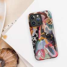 Ocean Wild 手機殼 抽象海洋生物圖案 彩色藝術風格 相容 iPhone 17 16 15 14 Plus 13 12 11 Pro Max - 彩色 - 查看 2