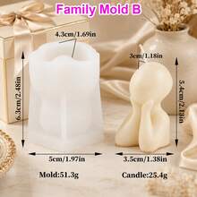 Zhonghui Mold 3D Abstract Figure Silicone Mold, Thinker Human Body Candle Mold For DIY Scented Candles, Resin, Soap, Plaster, Minimalist Home Decor Crafts - Family - View 11