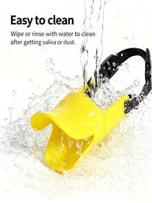 Soft Silicone Duck-Billed Dog Muzzle With Adjustable Strap, Anti-Bite, Suitable For 1.5–12.5kg Dogs, Fits Chihuahua, Teddy Poodle, Golden Retriever, Labrador Retriever, Etc. (Yellow) - Multicolor - View 9