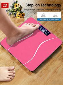 Body Weight Scale, Digital Bathroom Scale, Body Weight Scale, Pink, Max Capacity: 400 Lbs/180 Kg, Back To School - A - View 9