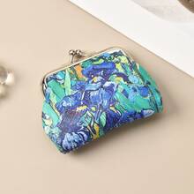 1PC Classic Oil Painting Coin Purse, Coin Bag, Mini Coin Pouch, Lightweight & Portable, Van Gogh - A - View 4
