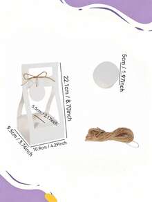 10/5/1pc Succulent Plant Packaging Bag, Includes Thank You Card, Mini White Kraft Paper Gift Box With Handle, Wedding, Baby Shower Succulent Plant Holder, Succulent Party Favor, Suitable For 2.17 Inch Flower Pot - Multiple Styles - View 10
