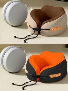 1/2 piezas Almohada de cuello en forma de U de espuma de memoria, múltiples opciones, almohada portátil para siestas de viaje, almohada de cuello de rebote lento, esencial para siestas en la oficina, almohada de soporte de cuello para viajes en avión, desmontable y lavable a máquina, con bolsa de almacenamiento, soporte de cuello, almohada de viaje con soporte de rebote lento - Multicolor - Ver 8