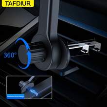 TAFDIUR 升級版可調節汽車出風口手機支架 重力導航手機架 防震穩定 不擋出風口 自動鎖定 相容 Android 與 Apple 17/16/15/14/13 ProMax Galaxy 手機 - 多色 - 查看 6