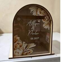 High-Quality Wooden Wedding Blessing Card Gift Box, Arch-Shaped Wedding Reception Party Decoration Ornament - 1PC - View 9