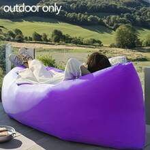 1pc Outdoor Quick-Inflate Sofa, No Pump Required, Fast Setup, Portable Lightweight Inflatable Lounge Chair With Matching Storage Bag - A - View 5