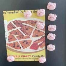 5/10/15pcs Cartoon Pig Fridge Magnets, Cute Animal Fridge Magnets, Suitable For Office Desk Accessories, Storage Cabinets And Dishwashers, Home Decor Room Decor Kitchen Decor Kitchen Essentials, Mother's Day Christmas Gifts - Multicolor - View 3