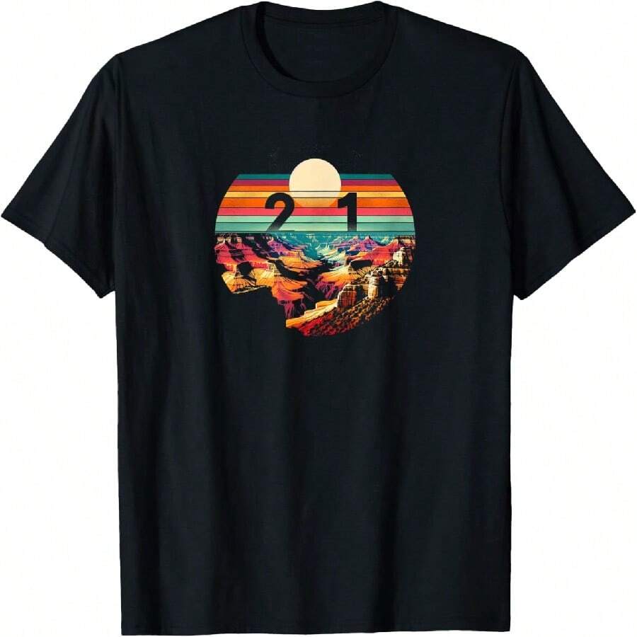 Grand Canyon T-Shirt(3) - 黑色 - 查看 1