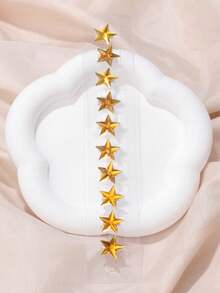 10 piezas de pinzas para el cabello con forma de estrella multicolor, adecuadas para festivales, reuniones, fiestas ............ - Multicolor - Ver 4
